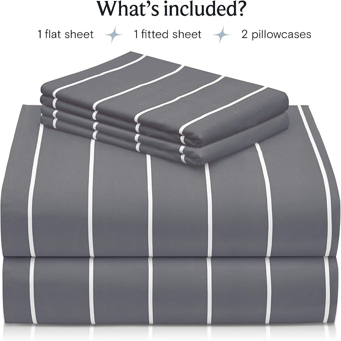 LuxClub 4 PC Queen Size Sheet Set, Breathable Luxury Bed Sheets, Deep Pockets - Image 2
