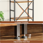 SUPERJARE Triple Bookshelf, Bookcase - Image 7