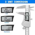 Digital Caliper, Adoric Caliper Measuring Tool 0-6" Stainless Steel Vernier - Image 3
