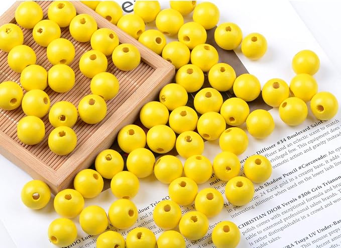 AD Beads Large Hole Wood Spacer Wooden Jewelry Making Bracelet Necklace - Image 5