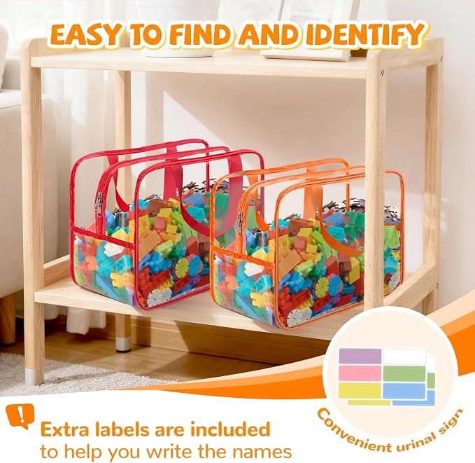 8 Packs Widen X-Large Toy Storage Bags 12.6×9.25×6.9In - Image 5
