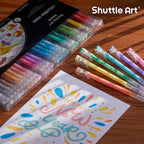 Shuttle Art 30 Colors Cute Journal Pens 0.6mm Fine Point Colored Gel Pens - Image 8