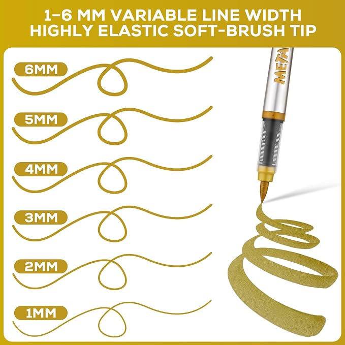 Metallic Acrylic Paint Markers, Fabric Paint, DIY Crafts - Image 2