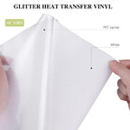 HTVRONT White Glitter HTV Vinyl - Image 3