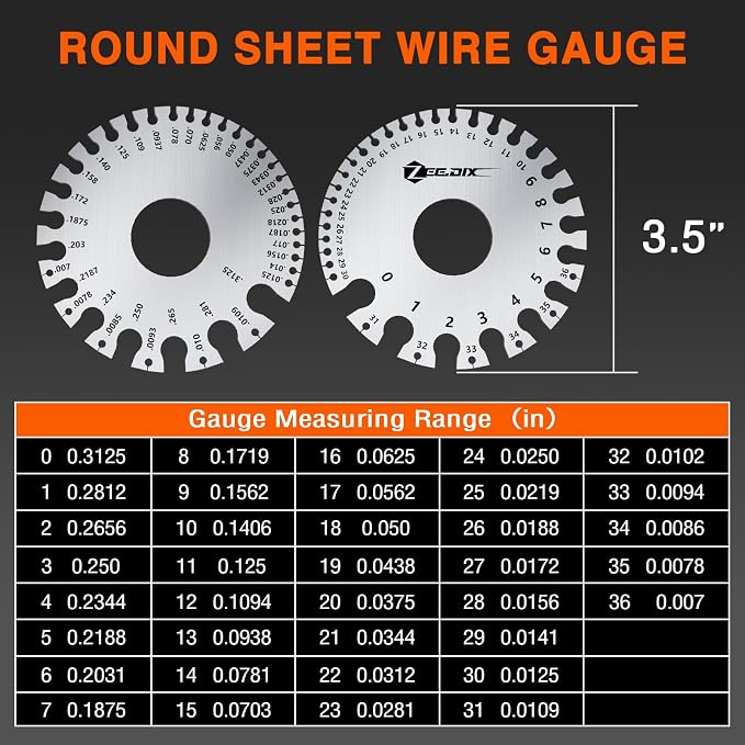 ZeeDix 4 Pcs Stainless Steel Metal Sheets Welding Thickness Gauge | Wire Gauge - Image 5