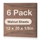 6 Pack Walnut Plywood Sheets, 3mm Plywood by Wowood