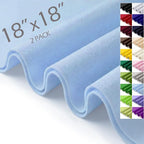 Light Blue Felt Fabric Sheets 18" x 18" 1.6mm Soft Craft Felt | Soft Precut by AblemeDeco