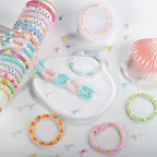 Funtopia 2085pcs Pearl Beads, 32 Colors Colorful Round Beads - Image 2