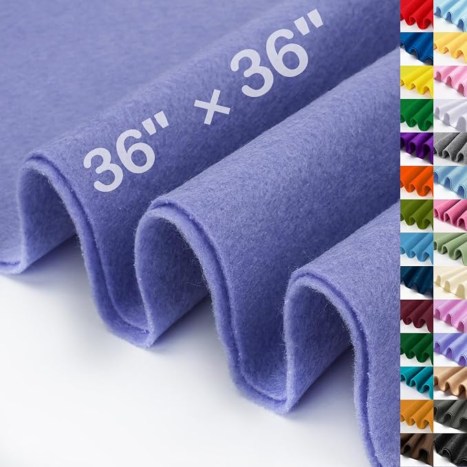 XSEINO Lavender Large Felt Fabric 36" X 36 ", 1.4 mm Thick Soft Felt Fabric by XSEINOiscreating%EF%BC%81