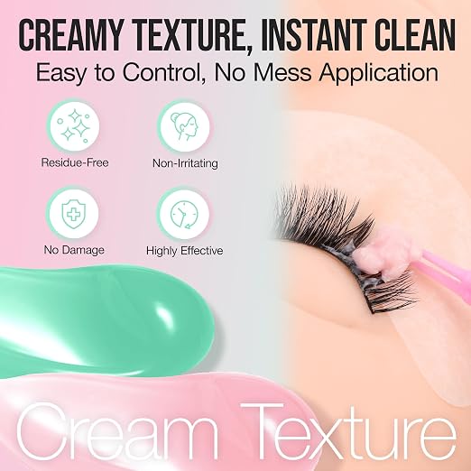 LASHVIEW Lash Glue Remover Cream Gentle Aloe Low Irritation Eyelash Remover Kit - Image 7