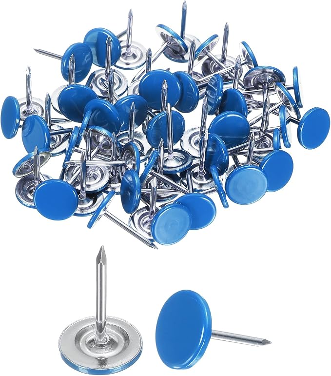 uxcell 150Pcs Upholstery Tacks, 11mmx17mm Flat Head Thumb Tack Decorative by uxcell