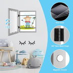 Kids Art Frames, 8.5x11 Front Opening Kids Artwork Frames Changeable, Holds 50 - Image 7