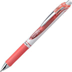 Pentel EnerGel RTX Retractable Liquid Gel Ink Pen, Medium line, Coral Pink Ink - Image 2