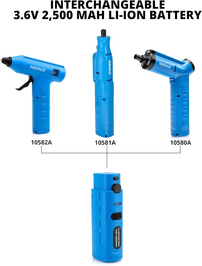 NEIKO 10582A Cordless Glue Gun, 20W Rechargeable Hot Glue Gun, 20 Glue Sticks - Image 5
