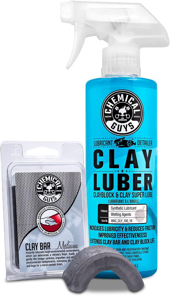 Chemical Guys, Clay Bar & Luber Kit, Medium Duty, Paint Prep, 2-Piece Set | by ChemicalGuys