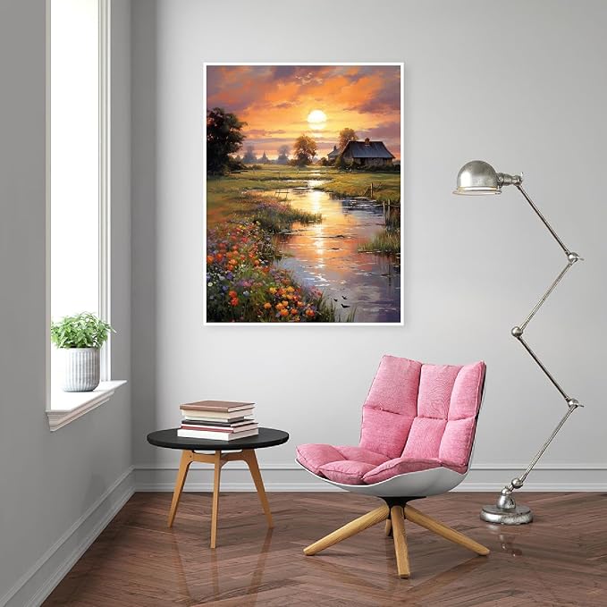 Eiazuiks Diamond Painting Kits for Adults, Sunset 5D DIY Diamond Art Kits Full - Image 4