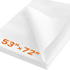 ZOMONETI Light Weight 53"*72" White Iron On Non-Woven Fusible Interfacing by ZOMONETI