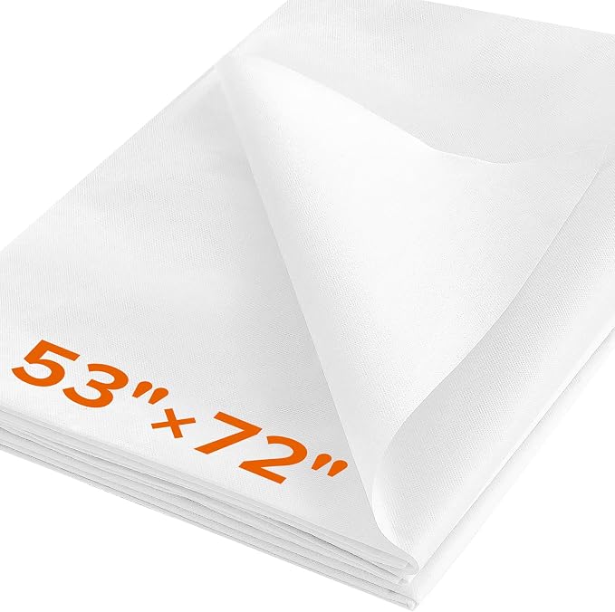 ZOMONETI Light Weight 53"*72" White Iron On Non-Woven Fusible Interfacing by ZOMONETI