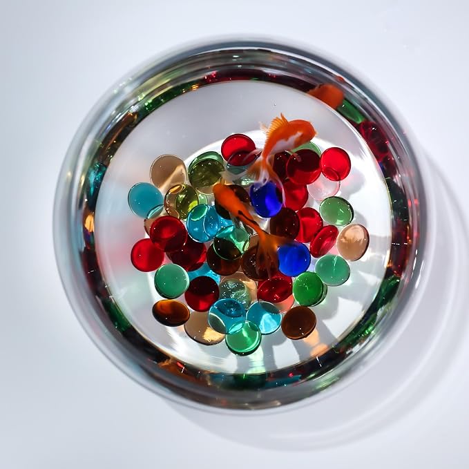 CYS EXCEL Assorted Mix Colors Glass Gemstone Beads Vase Fillers Flat Marble - Image 5