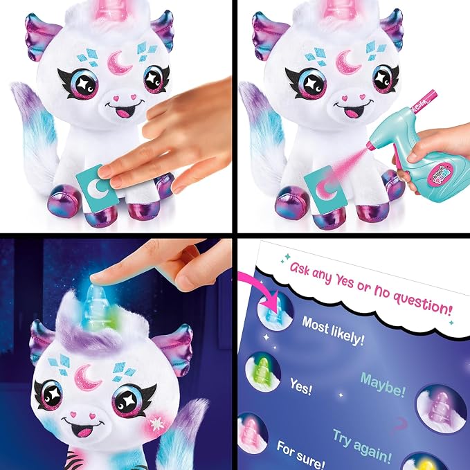 Canal Toys Airbrush Plush Cosmic Light Up Unicorn! Decorate, Repeat! Customize - Image 3