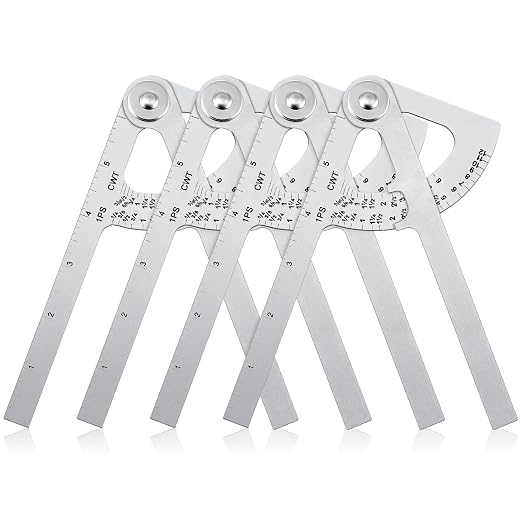 Moxweyeni 4 Pack Pipe Caliper Measuring Tool 7 Inch Stainless Steel Pocket Pipe by Moxweyeni