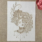 TIAMECH A4 Reusable Mandala Lady Stencil - Image 2