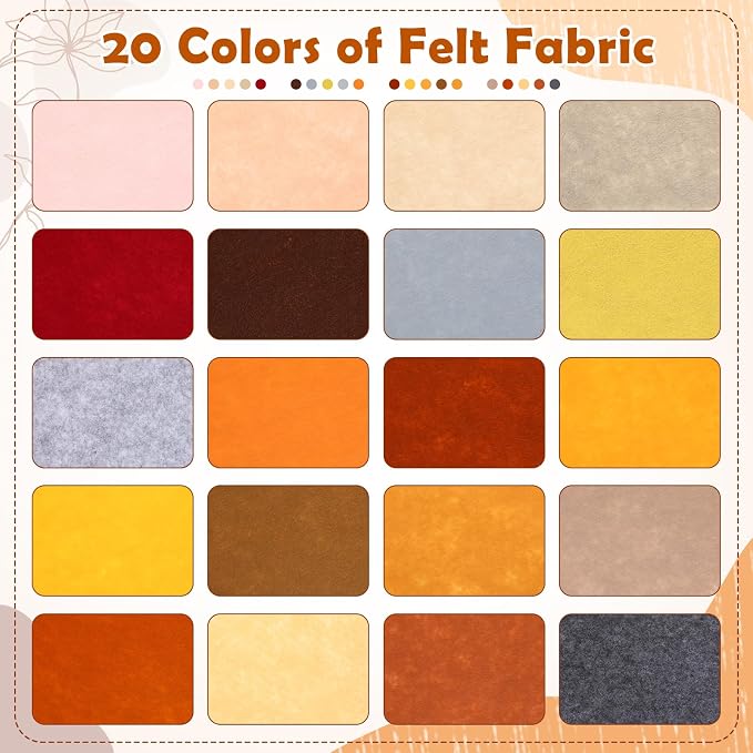 Tegeme 100 Pcs 8 x 12 Inches Felt Fabric Sheet - Image 2