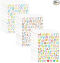 3040Pcs 20 Sheets Small Letter Number Stickers, 1/2inch Colorful Self-Adhesive by Unknown