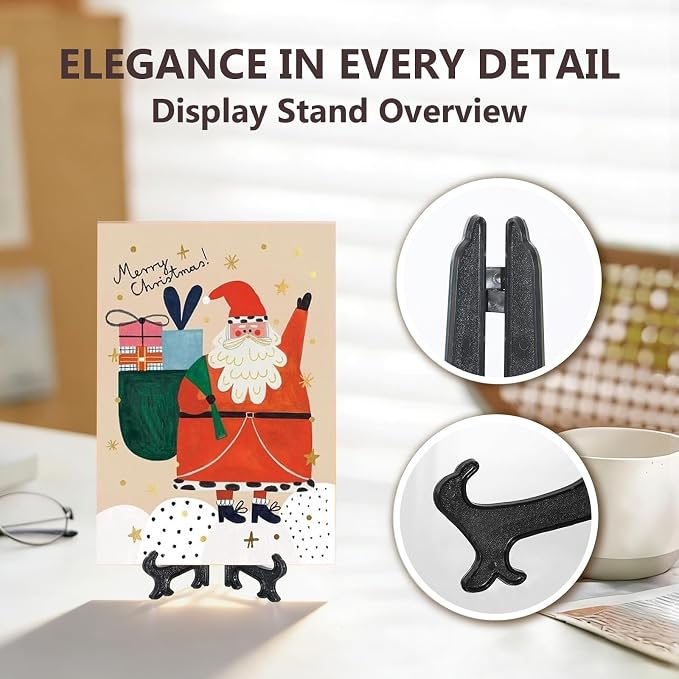 Artliving 3 Inch Acrylic Card Display Stands, Small Plastic Easels and - Image 5