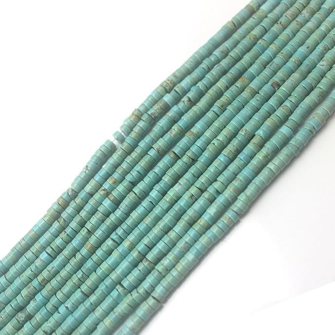 160pcs 3x2mm Natural Turquoise Heishi Disc Rondelle Spacer Stone Semi Precious - Image 2