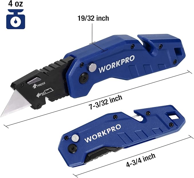 WORKPRO Folding Utility Knife, Box Cutter - Image 4