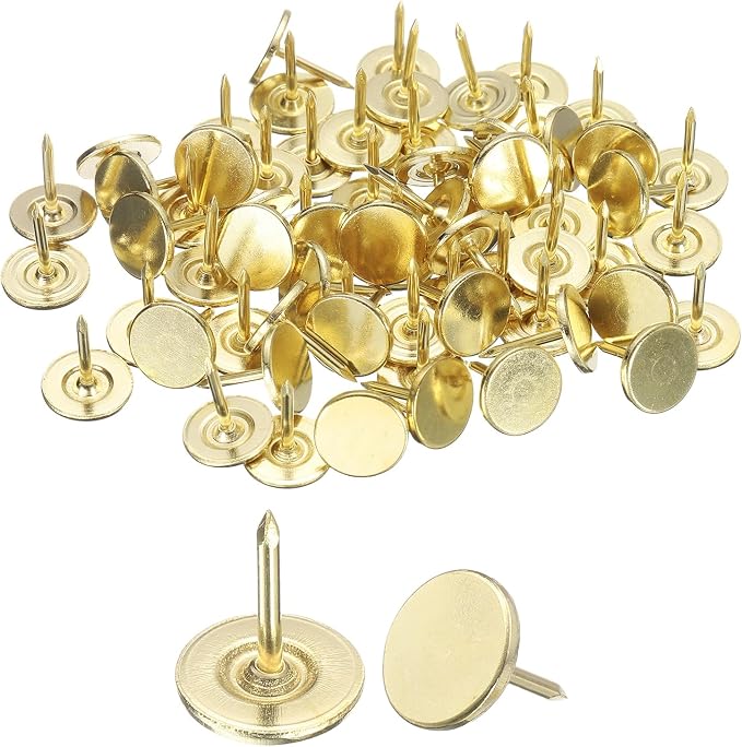 uxcell 150Pcs Upholstery Tacks, 11mmx13mm Flat Head Thumb Tack Decorative by uxcell