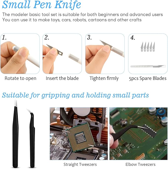 Gundam Model Tool Kit, Hobby Building Tools Kit, Gundam Accessories Metal Earth - Image 3