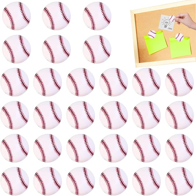 35 Pack Sport Ball Push Pins Baseball Thumb Tacks Mini Cute Baseball Pushpins by Unknown