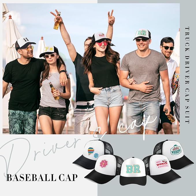 Hercicy 12 Pack DIY Trucker Hats Kit, Sublimation Blank Baseball Caps - Image 4