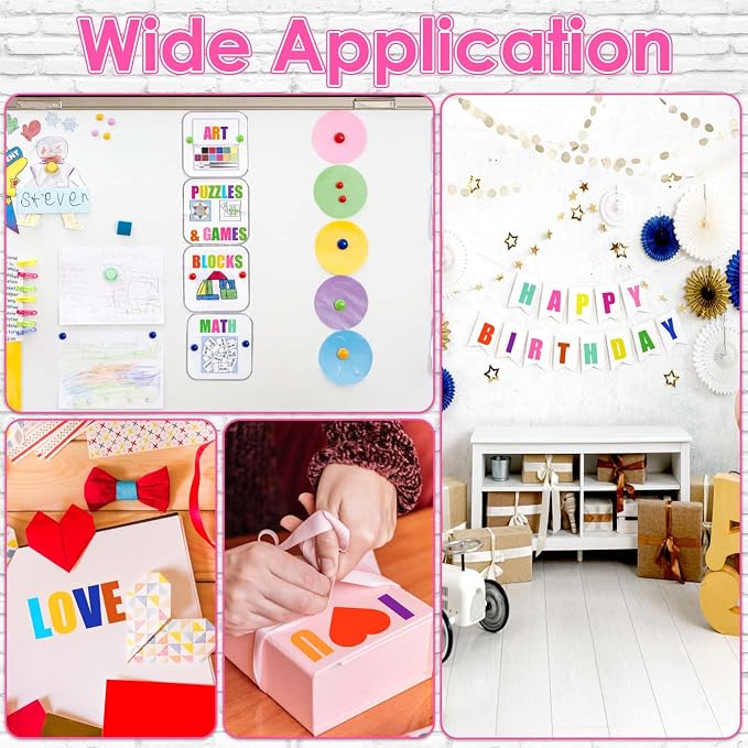 600 Pcs 36 Sheets Letter Stickers 2.5 Inches Colorful Large Alphabet Number - Image 7