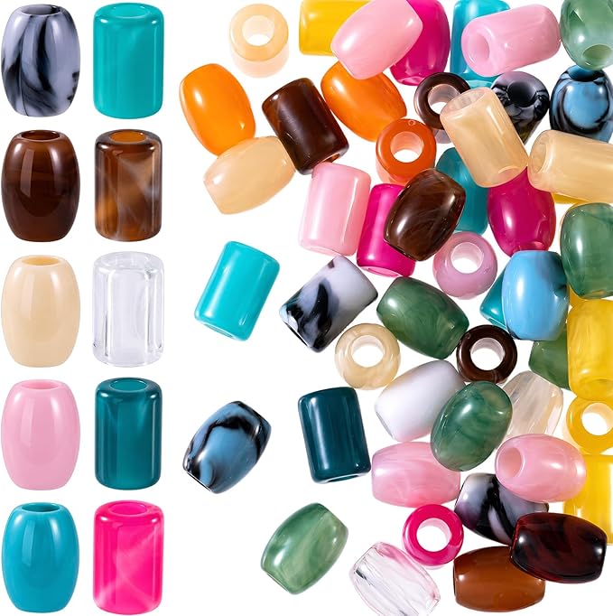 Pndeyo 60pcs Ellipse Acrylic Beads by Pndeyo