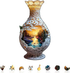 Scenery in Ceramic Vases Puzzles Adults Gifts Wooden 75 Pieces 9.4 * 4.9in by Jollitot