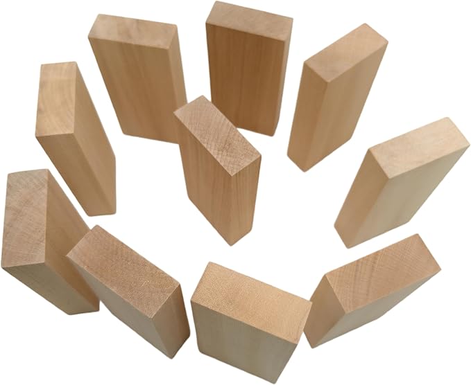 10PCS Basswood Carving Blocks, Whittling Wood Carving Kit, Unfinished Wooden - Image 5