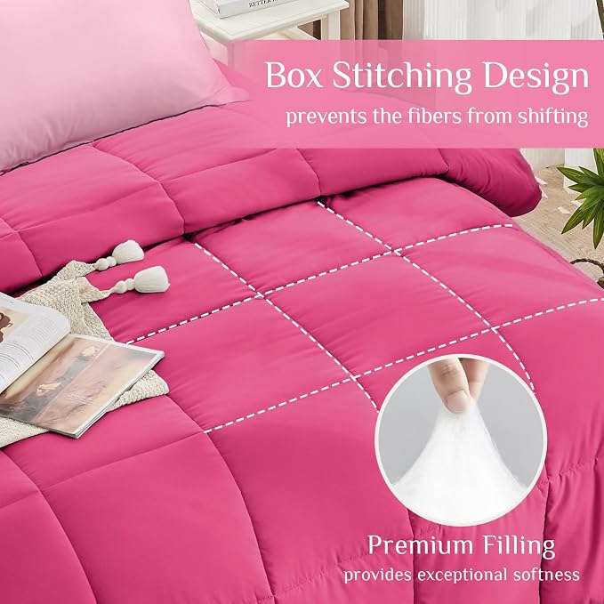 JOLLYVOGUE Queen Comforter Set, Ultra-Soft Bed in a Bag Queen Size 7 Pieces - Image 3