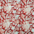 E-Tailor® Indian Handmade Ethnic 100% Cotton Running Hand Block Print Natural - Image 2