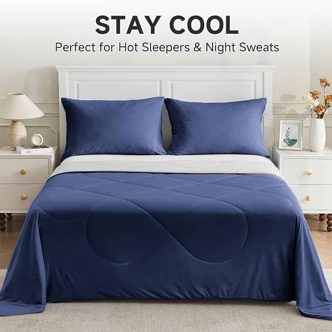 HOMFINE Cooling Comforter Japanese Double-Sided Cold Tech Fabric Cooling Blanket - Image 5