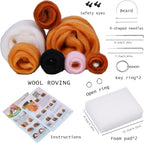 SHWAKK Needle Felting Kit, Felting Pad, Felting Wool, Felting Needles, Keychain - Image 2