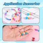 200Pcs Acrylic Dice Beads, 8mm/0.3in Colorful Clear Dice Beads - Image 6