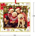 WaaHome Picture Frame Christmas Ornaments 2026-3'' Floral Photo Frame Christmas - Image 7
