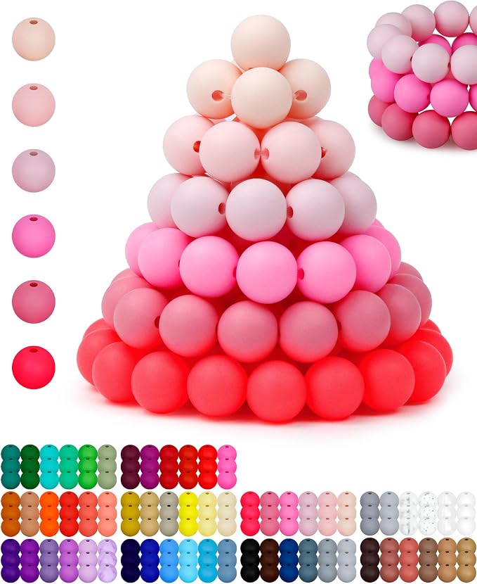 160PCS FIVEIZERO 12mm Silicone Beads by FIVEIZERO