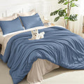 Litanika Twin XL Comforter Set Haze Blue, 2 Pieces Extra Long Dorm Bedding Sets by Litanika