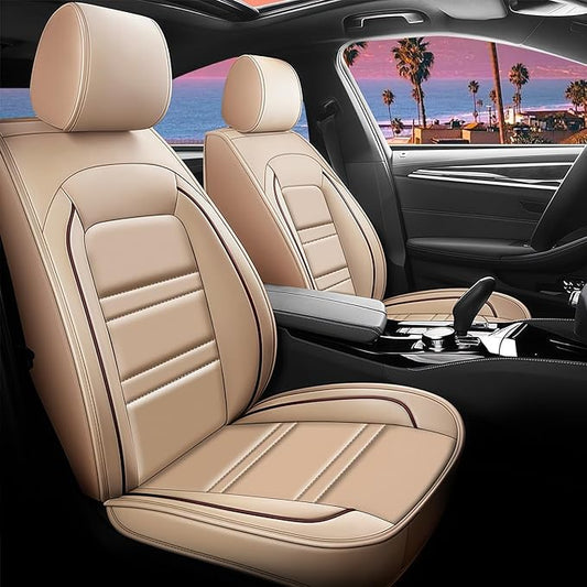 Seat Cover for Cadillac cts 2003-2019 | Car Seat Covers Front Seats, Waterproof Seat Protectors, Automotive Front Seat Covers (Front Seat, Beige)