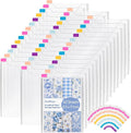 42 Pack 8.5x11 Scrapbook Paper Storage Organizer w/120 Label Stickers, Photos by Sxaffayc