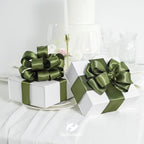 HUIHUANG Moss Green Satin Wired Ribbon 1-1/2 inch Moss Wire Edge Ribbon - Image 3